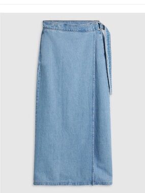 Levi's Light Blue Denim Wrap Skirt
